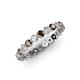 3 - Valerie 3.00 mm Smoky Quartz and Diamond Eternity Band 