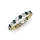 3 - Valerie 3.00 mm London Blue Topaz and Diamond Eternity Band 