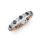 3 - Valerie 3.00 mm Blue and White Diamond Eternity Band 