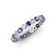 3 - Valerie 3.00 mm Iolite and Diamond Eternity Band 