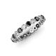 3 - Valerie 3.00 mm Black and White Diamond Eternity Band 