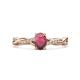 1 - Stacie Desire Oval Cut Rhodolite Garnet and Round Lab Grown Diamond Twist Infinity Shank Engagement Ring 
