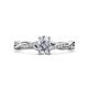 1 - Stacie Desire 0.96 ctw IGI Certified Lab Grown Diamond Oval Cut (7x5 mm) & Lab Grown Diamond Round (1.30 mm) Twist Infinity Shank Engagement Ring 