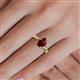 5 - Stacie Desire Oval Cut Red Garnet and Round Lab Grown Diamond Twist Infinity Shank Engagement Ring 