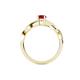 4 - Stacie Desire Oval Cut Ruby and Round Diamond Twist Infinity Shank Engagement Ring 