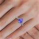 5 - Stacie Desire Oval Cut Tanzanite and Round Diamond Twist Infinity Shank Engagement Ring 