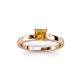 3 - Annora Princess Cut Citrine Solitaire Engagement Ring 