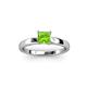 3 - Annora Princess Cut Peridot Solitaire Engagement Ring 