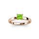 3 - Annora Princess Cut Peridot Solitaire Engagement Ring 