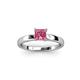 3 - Annora Princess Cut Pink Tourmaline Solitaire Engagement Ring 