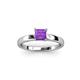 3 - Annora Princess Cut Amethyst Solitaire Engagement Ring 