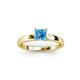 3 - Annora Princess Cut Blue Topaz Solitaire Engagement Ring 