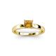 3 - Annora Princess Cut Citrine Solitaire Engagement Ring 