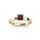 3 - Annora Princess Cut Red Garnet Solitaire Engagement Ring 