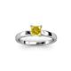 3 - Annora Princess Cut Lab Created Yellow Sapphire Solitaire Engagement Ring 
