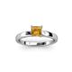 3 - Annora Princess Cut Citrine Solitaire Engagement Ring 
