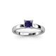 3 - Annora Princess Cut Iolite Solitaire Engagement Ring 