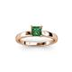 3 - Annora Princess Cut Lab Created Alexandrite Solitaire Engagement Ring 