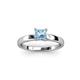 3 - Annora Princess Cut Aquamarine Solitaire Engagement Ring 