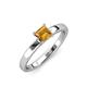 4 - Annora Princess Cut Citrine Solitaire Engagement Ring 