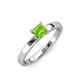 4 - Annora Princess Cut Peridot Solitaire Engagement Ring 