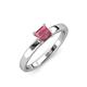 4 - Annora Princess Cut Rhodolite Garnet Solitaire Engagement Ring 