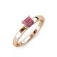 4 - Annora Princess Cut Rhodolite Garnet Solitaire Engagement Ring 
