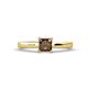 1 - Annora Princess Cut Smoky Quartz Solitaire Engagement Ring 