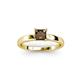 3 - Annora Princess Cut Smoky Quartz Solitaire Engagement Ring 