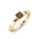 4 - Annora Princess Cut Smoky Quartz Solitaire Engagement Ring 
