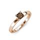 4 - Annora Princess Cut Smoky Quartz Solitaire Engagement Ring 