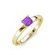 4 - Annora Princess Cut Amethyst Solitaire Engagement Ring 