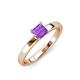 4 - Annora Princess Cut Amethyst Solitaire Engagement Ring 
