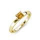 4 - Annora Princess Cut Citrine Solitaire Engagement Ring 