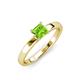 4 - Annora Princess Cut Peridot Solitaire Engagement Ring 