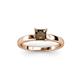 3 - Annora Princess Cut Smoky Quartz Solitaire Engagement Ring 