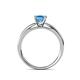 5 - Annora Princess Cut Blue Topaz Solitaire Engagement Ring 