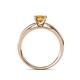 5 - Annora Princess Cut Citrine Solitaire Engagement Ring 