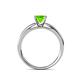 5 - Annora Princess Cut Peridot Solitaire Engagement Ring 