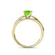 5 - Annora Princess Cut Peridot Solitaire Engagement Ring 