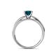 5 - Annora Princess Cut Blue Diamond Solitaire Engagement Ring 