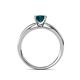 5 - Annora Princess Cut London Blue Topaz Solitaire Engagement Ring 