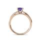5 - Annora Princess Cut Iolite Solitaire Engagement Ring 