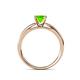 5 - Annora Princess Cut Peridot Solitaire Engagement Ring 