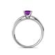 5 - Annora Princess Cut Amethyst Solitaire Engagement Ring 
