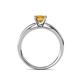 5 - Annora Princess Cut Citrine Solitaire Engagement Ring 
