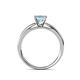 5 - Annora Princess Cut Aquamarine Solitaire Engagement Ring 