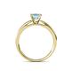 5 - Annora Princess Cut Aquamarine Solitaire Engagement Ring 