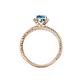 4 - Ana Desire Oval Cut Blue Topaz and Round Lab Grown Diamond Twist Rope Split Shank Engagement Ring 