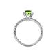 4 - Ana Desire Oval Cut Peridot and Round Lab Grown Diamond Twist Rope Split Shank Engagement Ring 